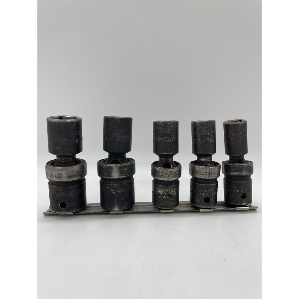VTG Snap-on Tools 6pc 3/8 Dr 6 Pt SAE Chrome Swivel Socket Set Underlined LOGO